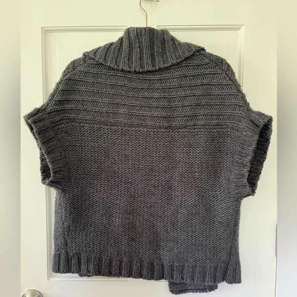 Vintage Y2K Nine West Open Front Chunky Knit Charcoal Gray Cardigan Size Medium - Picture 2 of 9